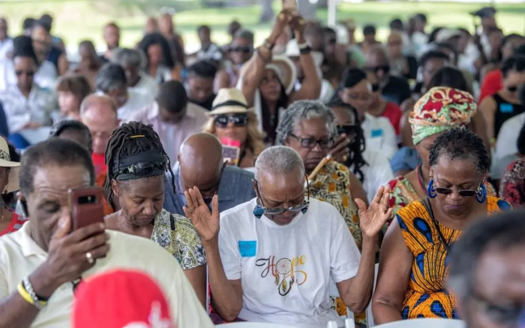 Participants find solace in ancestral tribute during the first day of the Jamestown to Jamestown journey