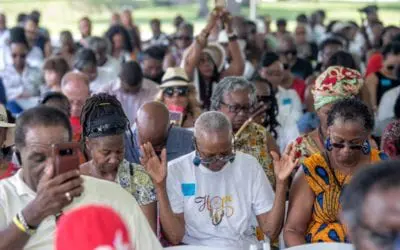 Participants find solace in ancestral tribute during the first day of the Jamestown to Jamestown journey