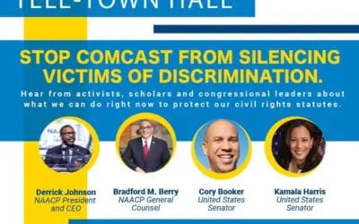 NAACP to Host Tele Town Hall featuring Sen. Cory Booker and Sen. Kamala Harris on Comcast attack on Civil Rights.