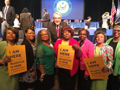 Congressman Butterfield with attendees at Halifax, NC Voting Rights Hearing