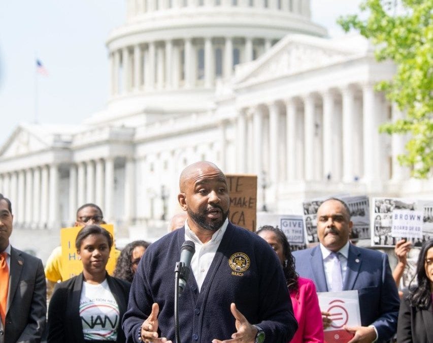 NAACP and Civil Rights Groups Hold Rally on the 65th Anniversary of Brown v. Board