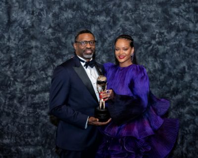  NAACP President and CEO, Derrick Johnson with Rihanna 
