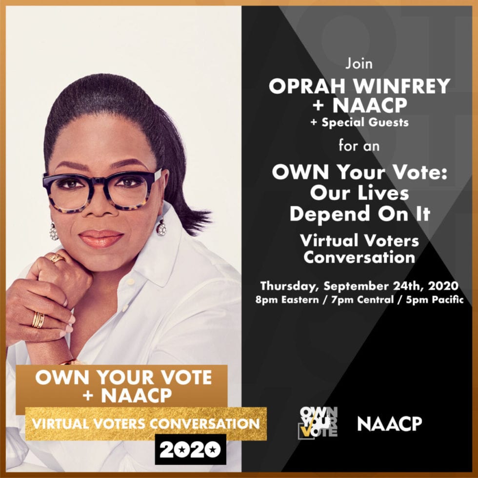 Oprah Winfrey, NAACP and National Voting Rights Leaders Join Together