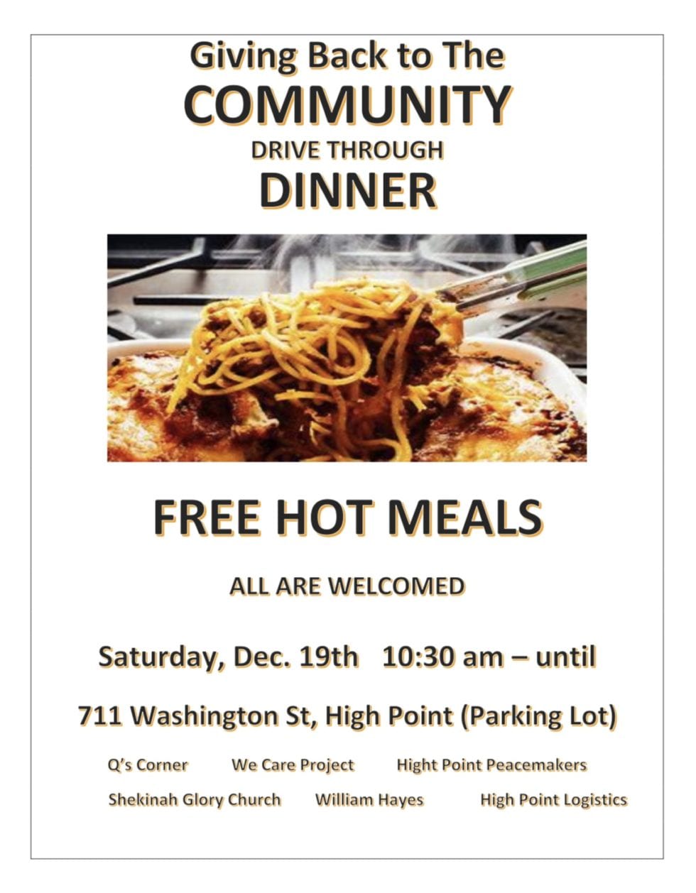 Giving Back Free Hot Meals High Point's NAACP